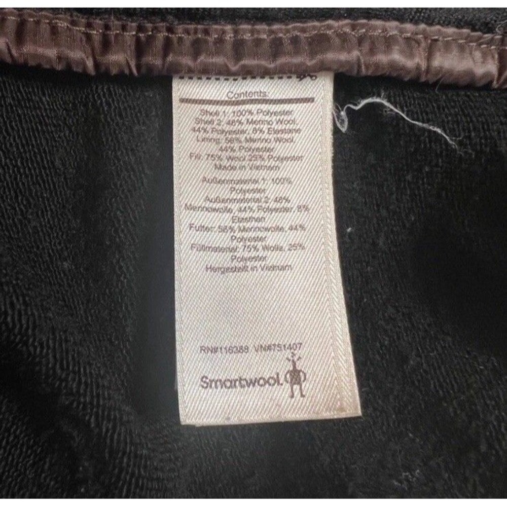 SMARTWOOL Jacket Men’s Large Hybrid Puffer Merino Wool Full Zip Black and Brown - Picture 11 of 13